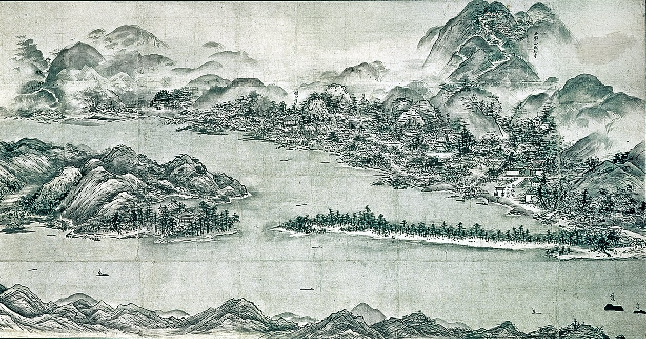 Vista de Ama-no-hashidate, c.1501-06 de Toyo Sesshu
