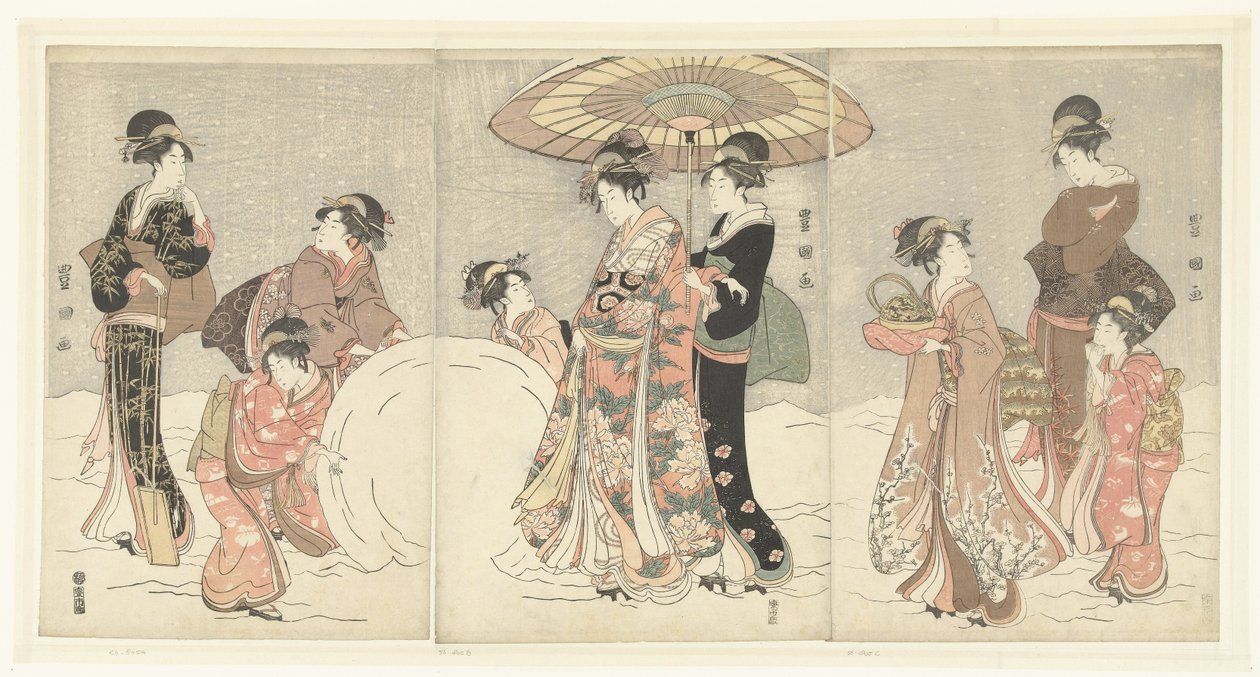 Bola de nieve de Toyokuni (II) , Utagawa