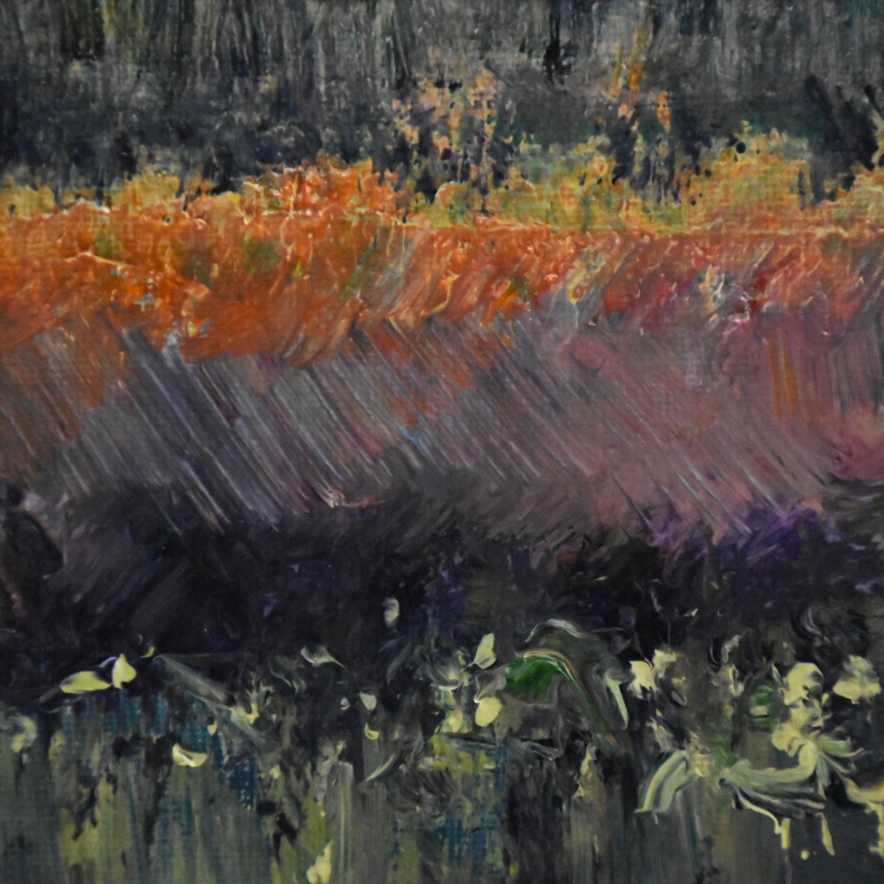 Floración nocturna 2, 2019 (óleo sobre lienzo) de Tracy Lambros