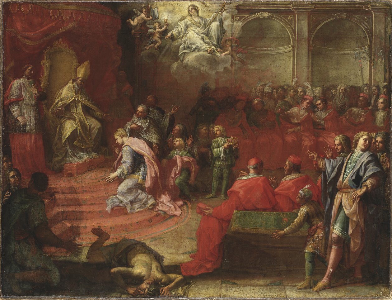Alejandro VII y la Reina Kristina, c.1655 de TrevisaniFrancesco