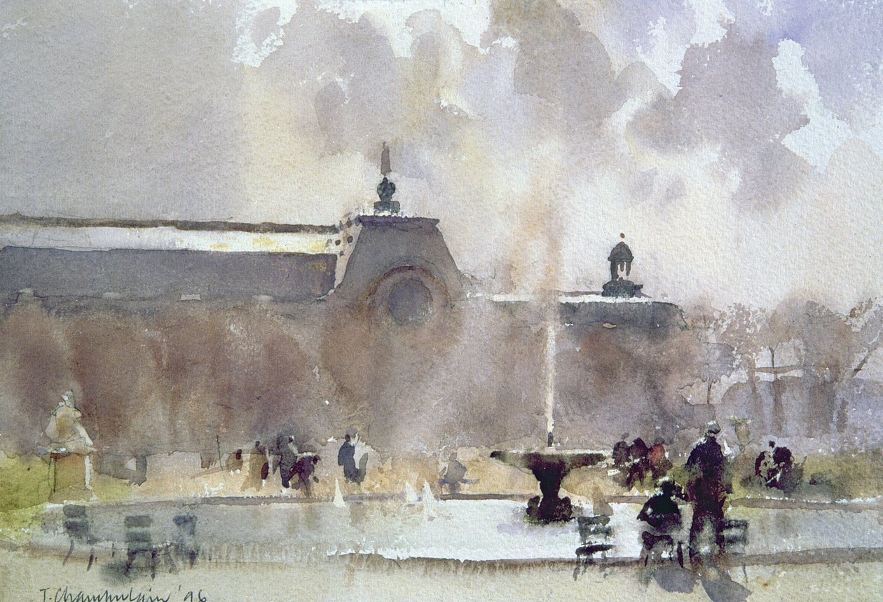 Día Ventoso, Jardines de las Tullerías, 1996 de Trevor Chamberlain
