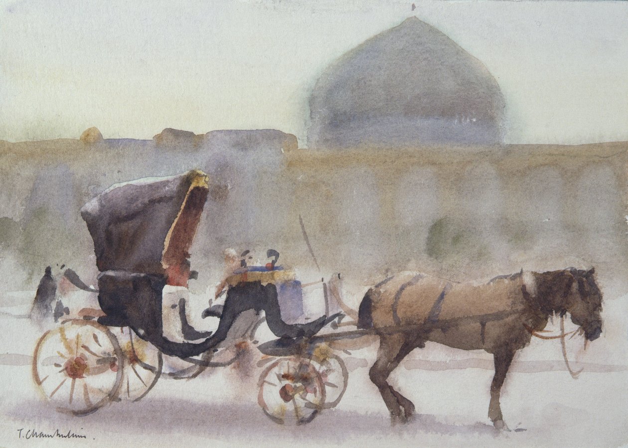 Caballo y carruaje, Plaza Naghshe Jahan, Isfahan de Trevor Chamberlain