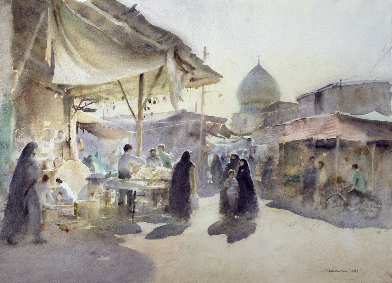 Luz y sombra, Bazar de Shiraz, 1994 de Trevor Chamberlain