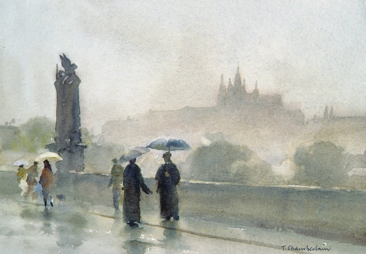 Paraguas, Puente de Carlos, Praga de Trevor Chamberlain