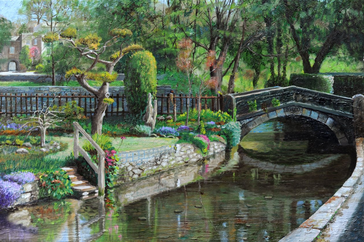 Puente y Jardín, Bakewell, Derbyshire, 2009 de Trevor Neal