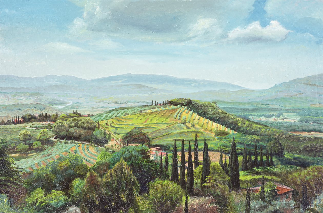 Colinas onduladas, Pistoia, Toscana de Trevor Neal