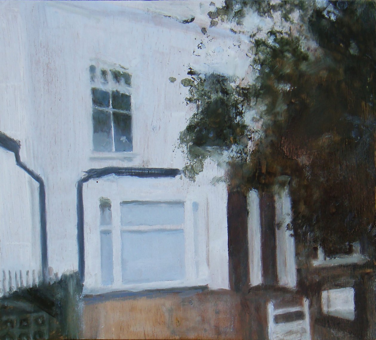Un lugar para vivir 12, 2011 (óleo sobre contrachapado) de Trevor Burgess