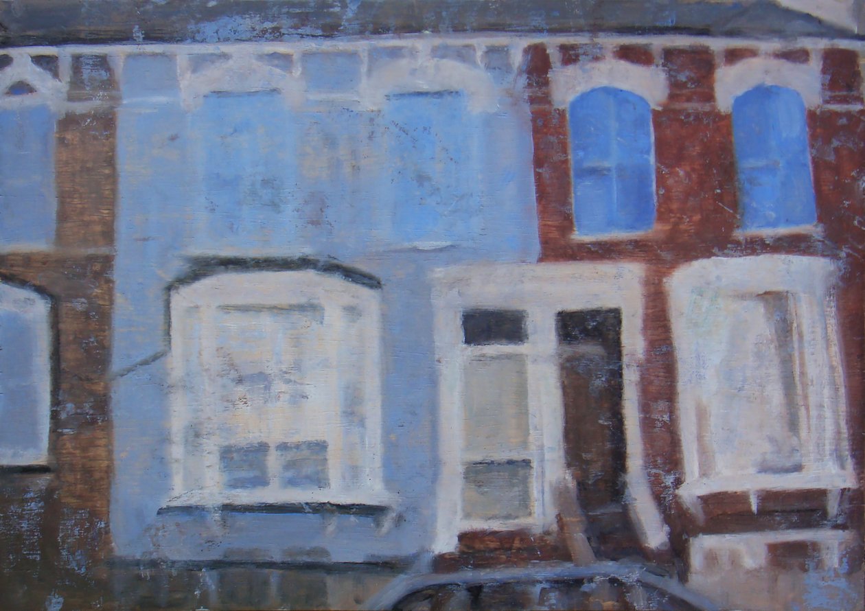 Un lugar para vivir 14, 2011 (óleo sobre contrachapado) de Trevor Burgess