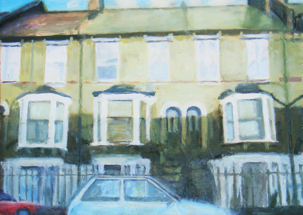 Un lugar para vivir 15, 2011 (óleo sobre contrachapado) de Trevor Burgess