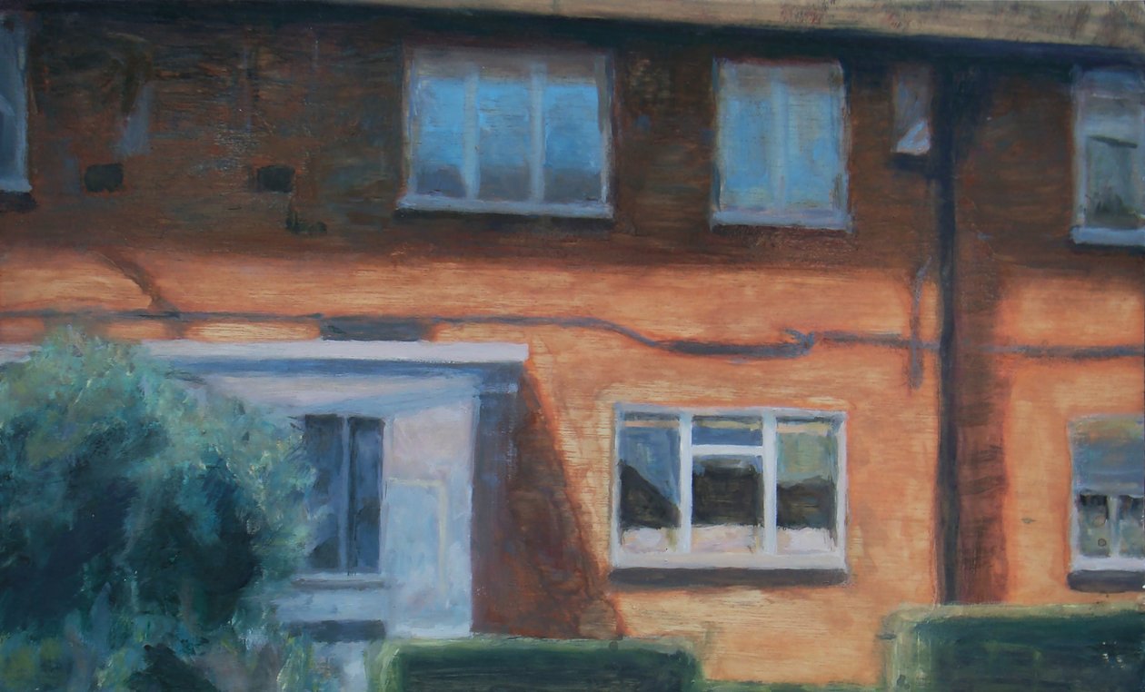 Un lugar para vivir 17, 2011 (óleo sobre contrachapado) de Trevor Burgess