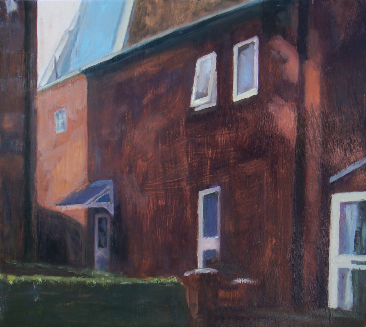 Un lugar para vivir 18, 2011 (óleo sobre contrachapado) de Trevor Burgess
