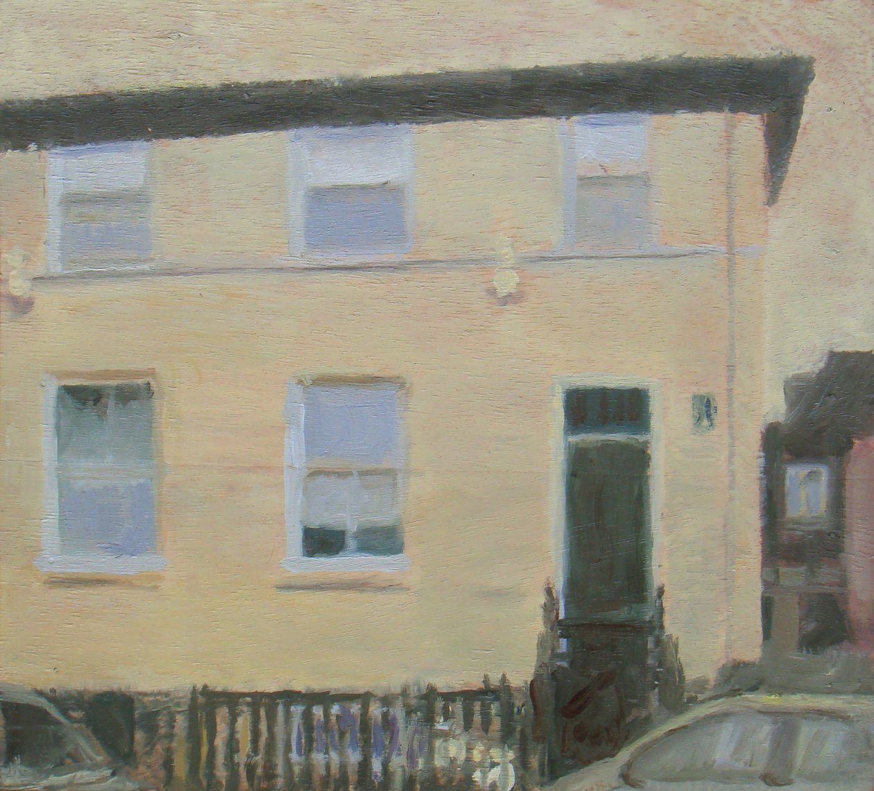 Un lugar para vivir 1, 2010 (óleo sobre contrachapado) de Trevor Burgess
