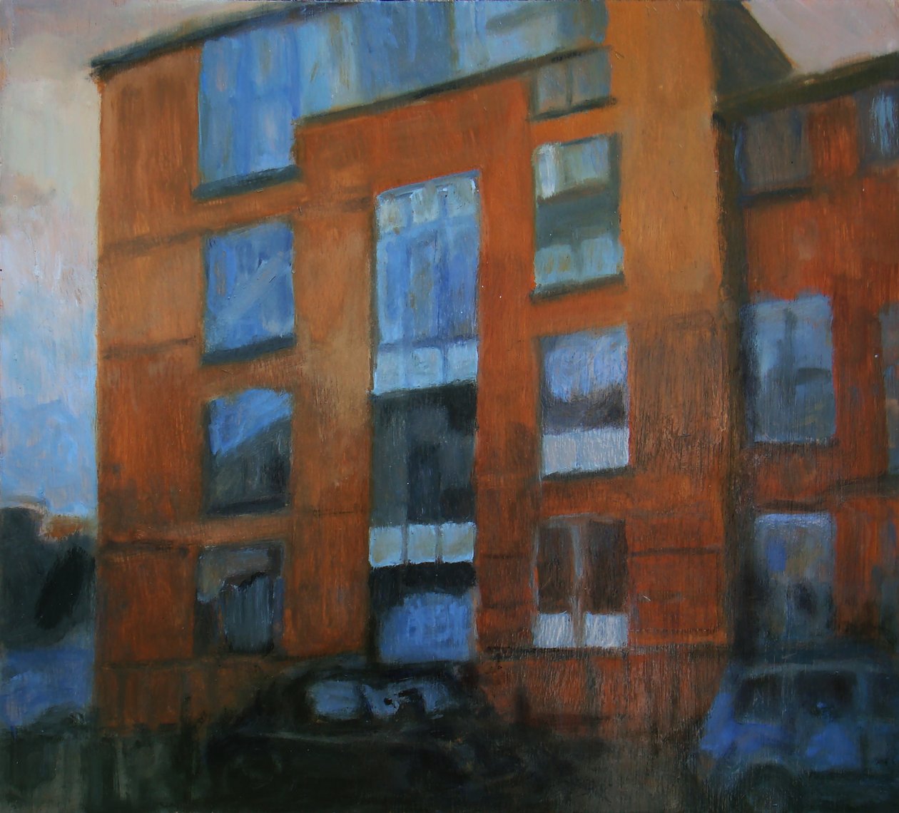 Un lugar para vivir 21, 2011 (óleo sobre contrachapado) de Trevor Burgess