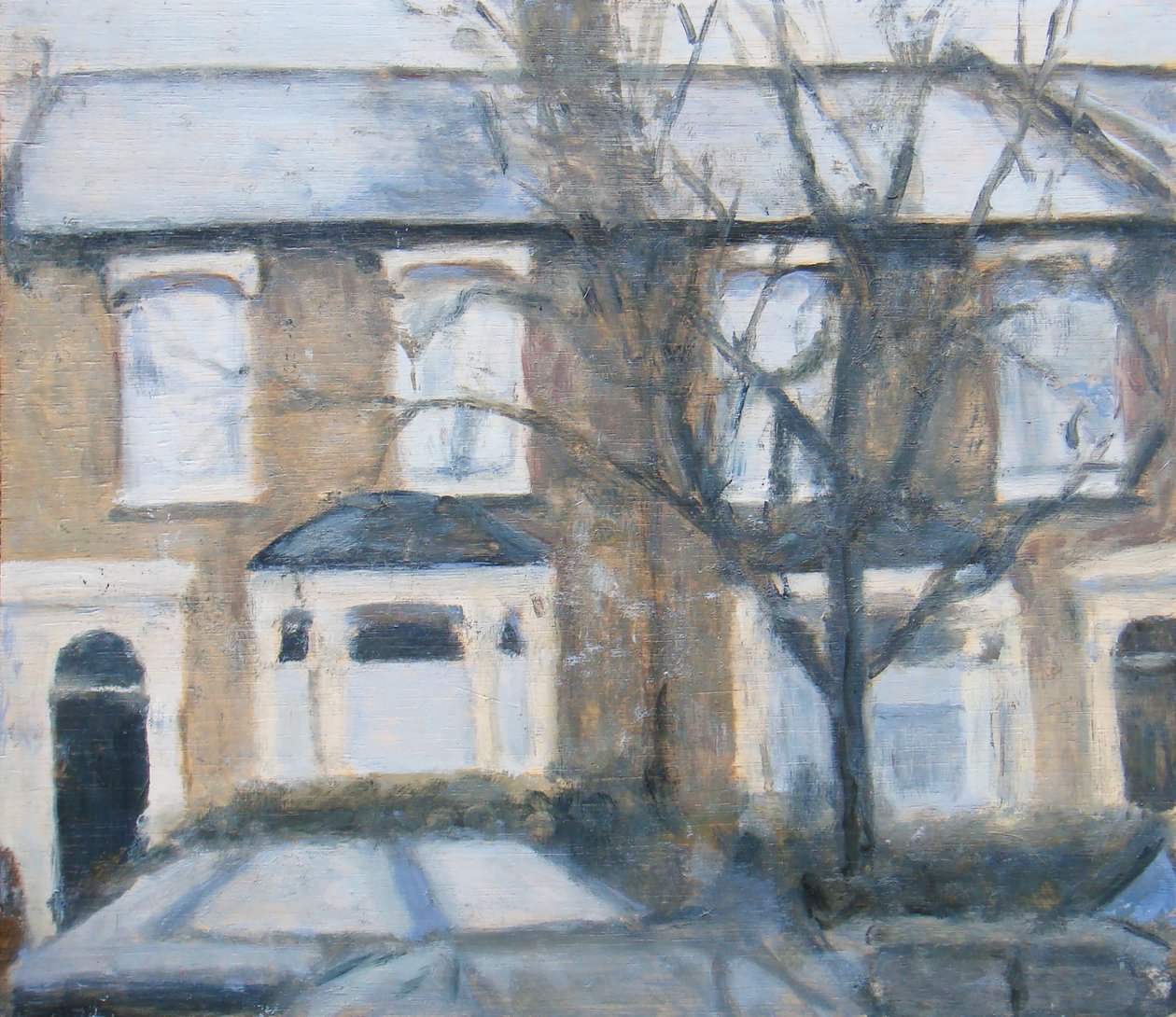 Un lugar para vivir 22, 2012 (óleo sobre contrachapado) de Trevor Burgess