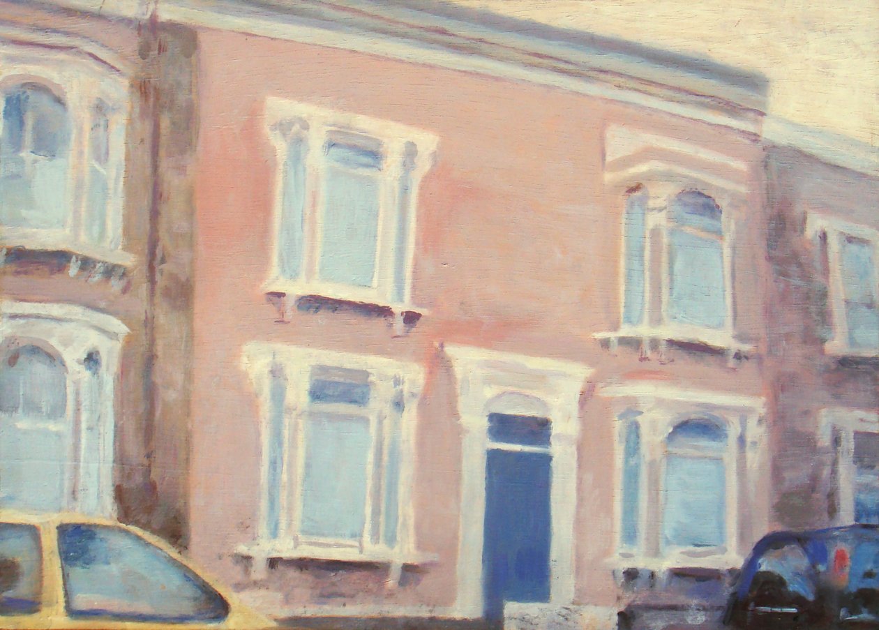 Un lugar para vivir 23, 2012 (óleo sobre contrachapado) de Trevor Burgess