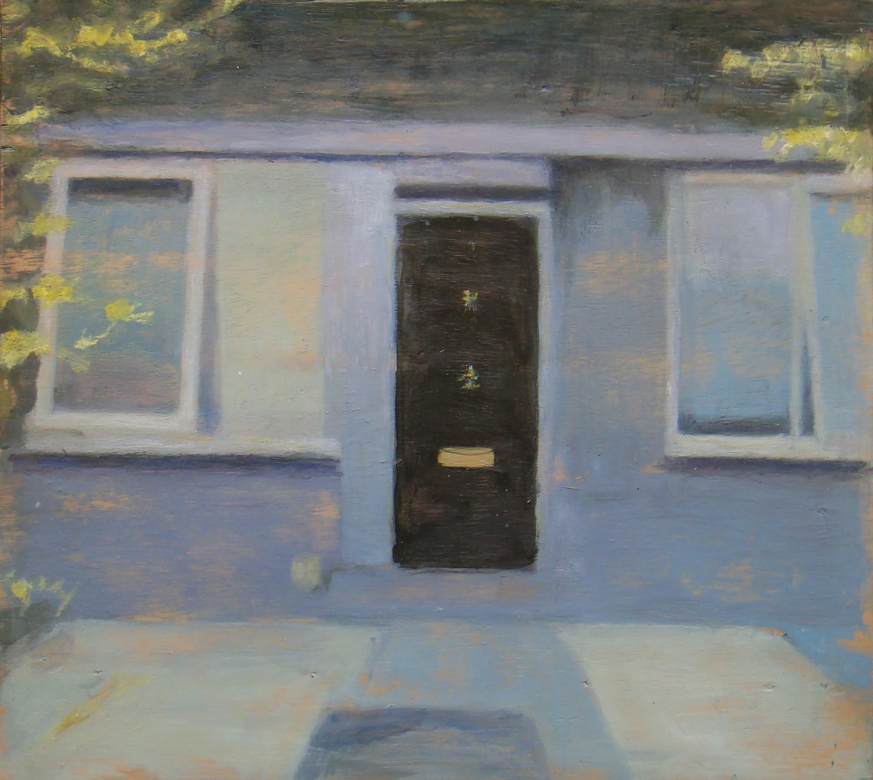 Un lugar para vivir 2, 2010 (óleo sobre contrachapado) de Trevor Burgess