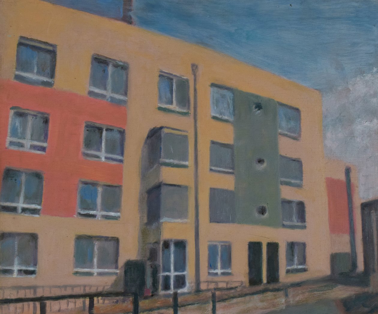 Un lugar para vivir 30, 2012 (óleo sobre contrachapado) de Trevor Burgess