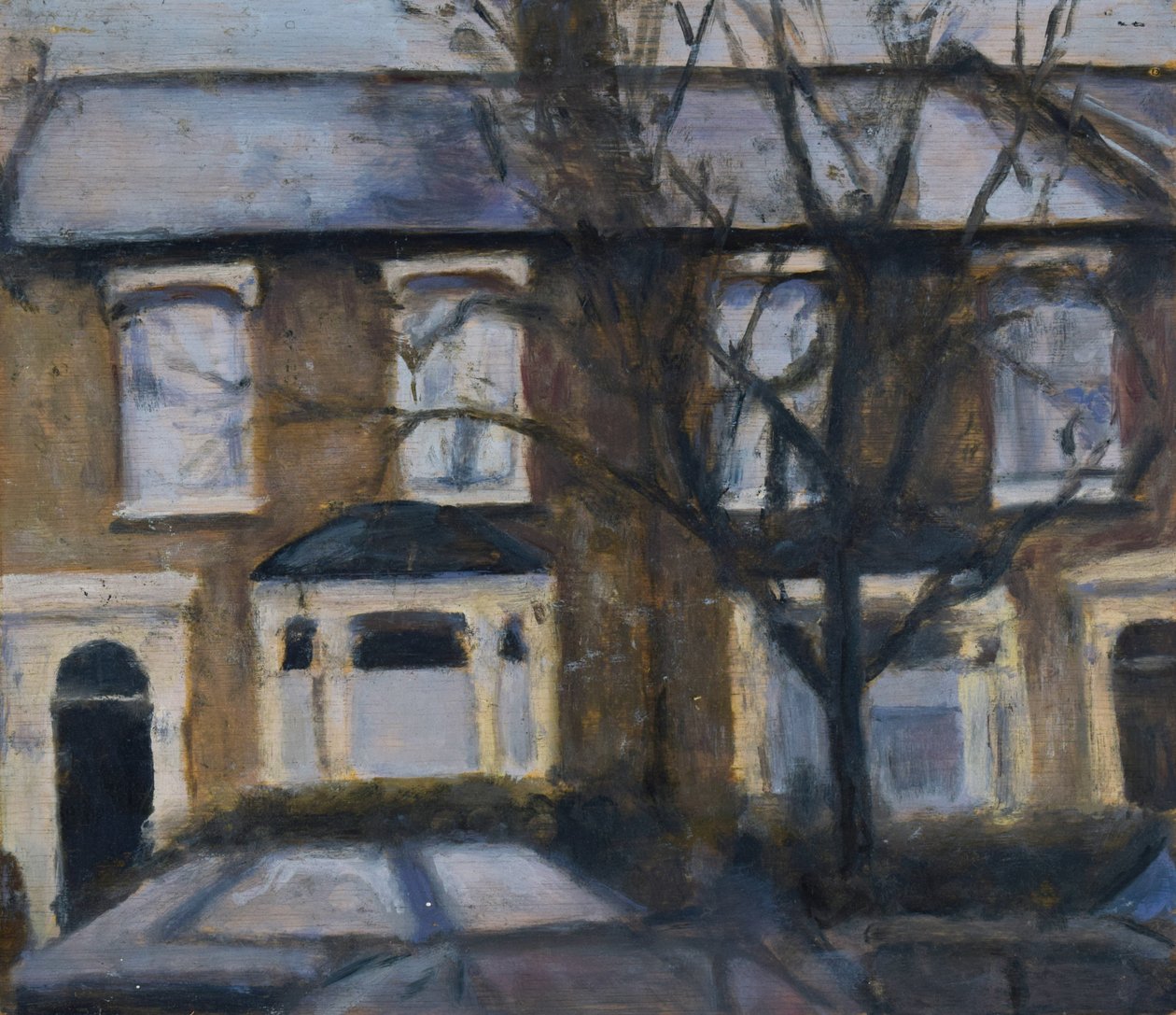 Un lugar para vivir 31, 2012 (óleo sobre contrachapado) de Trevor Burgess