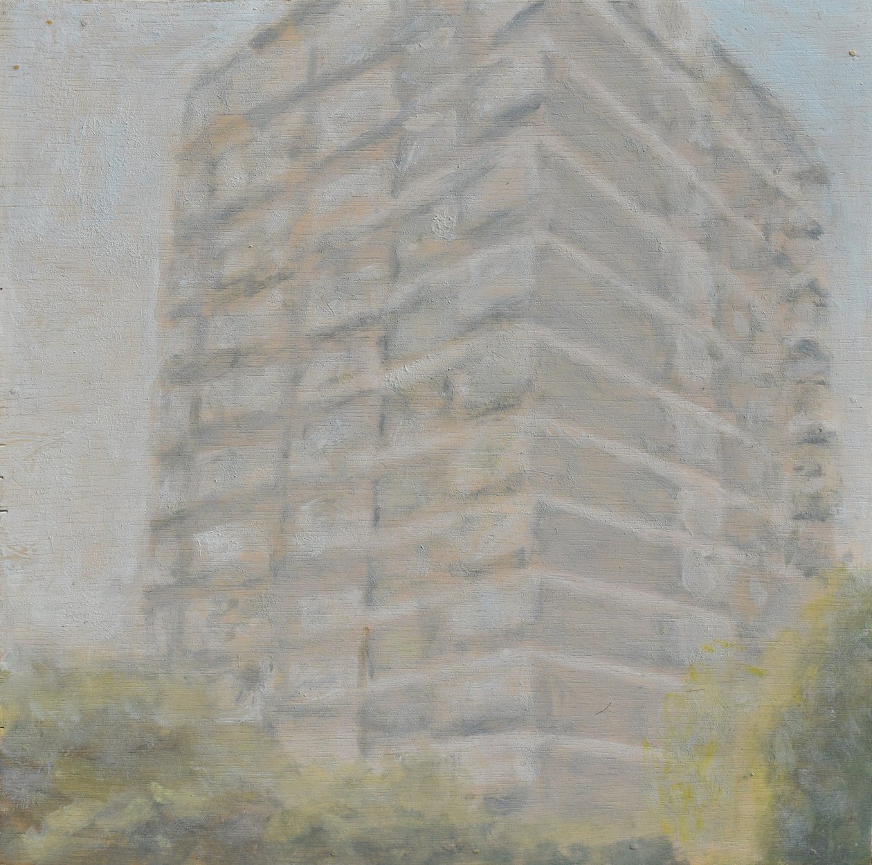 Un lugar para vivir 36, 2012 (óleo sobre contrachapado) de Trevor Burgess