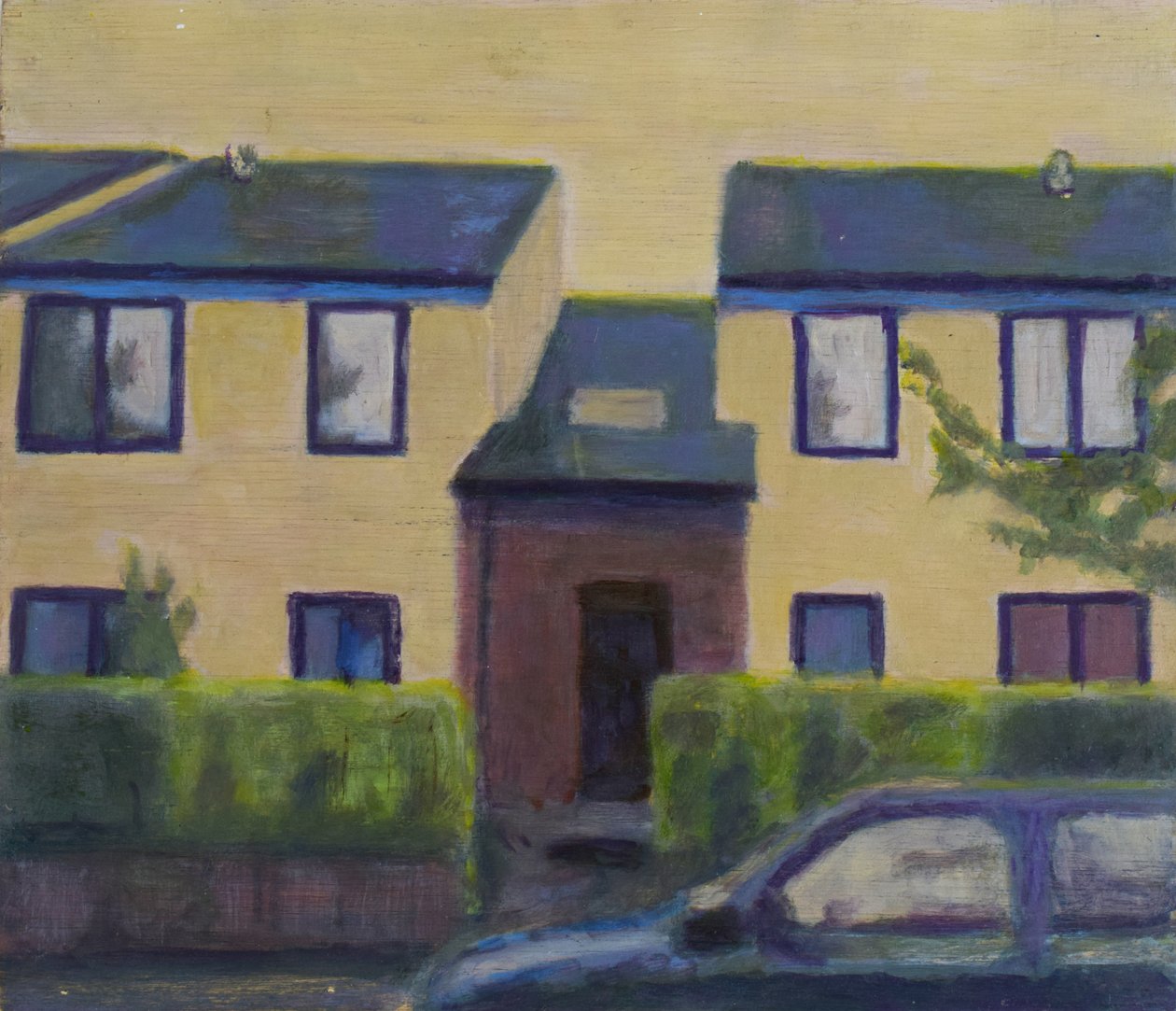 Un lugar para vivir 38, 2012 (óleo sobre contrachapado) de Trevor Burgess