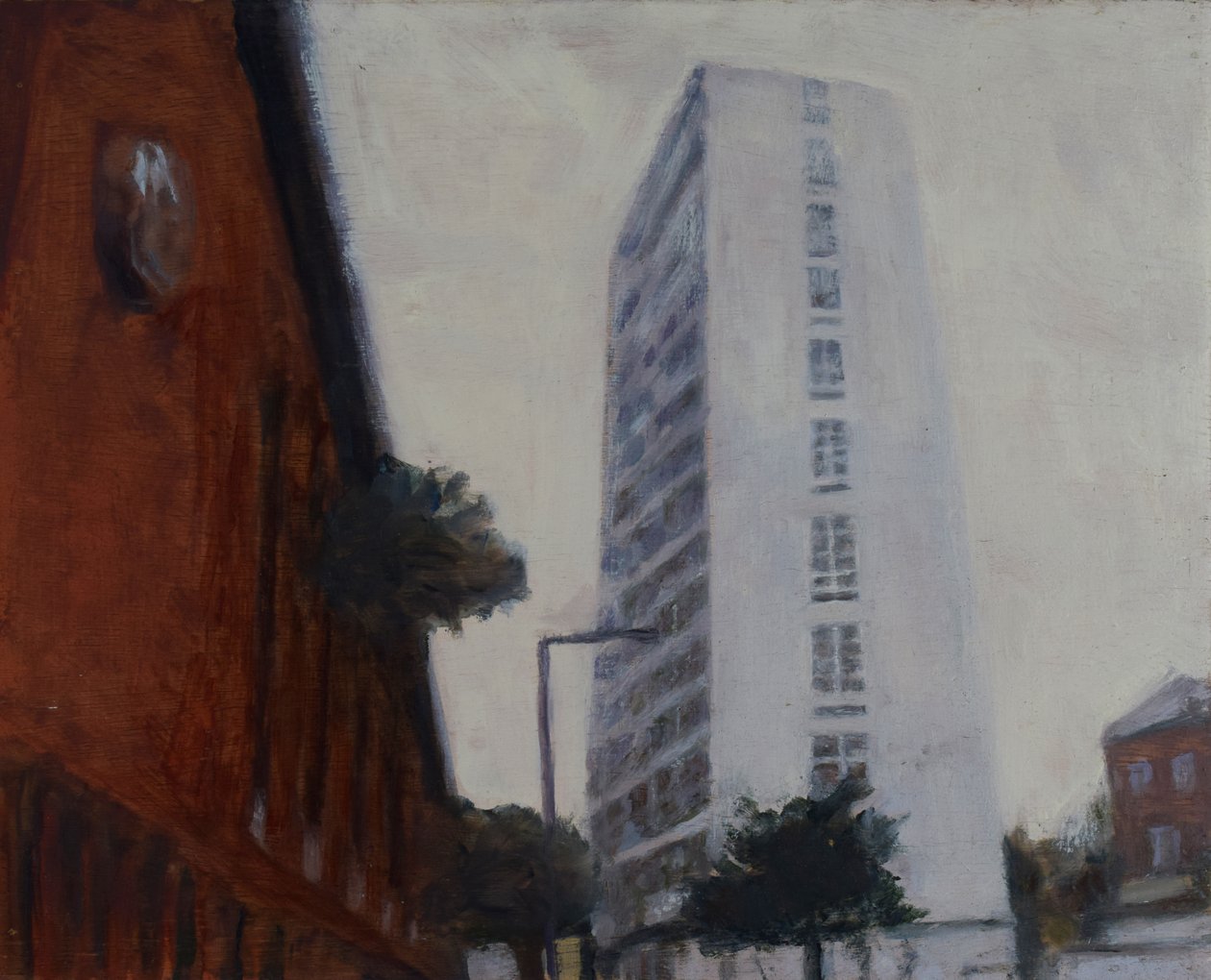Un lugar para vivir 39, 2012 (óleo sobre contrachapado) de Trevor Burgess