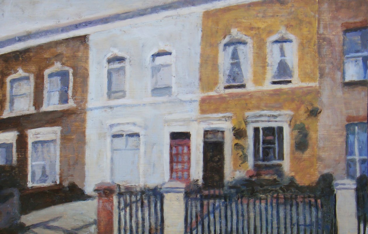 Un lugar para vivir 40, 2012 (óleo sobre contrachapado) de Trevor Burgess