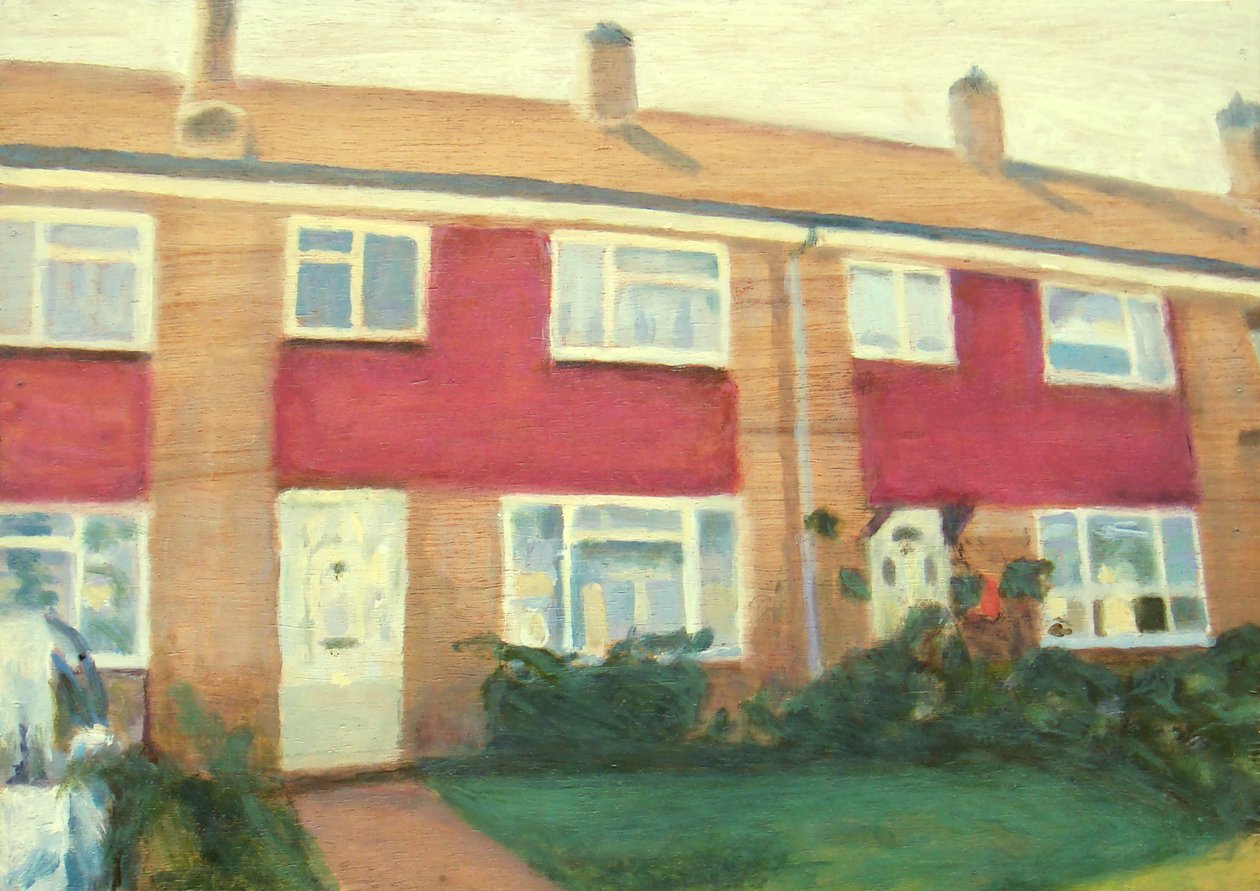 Un lugar para vivir 48, 2012 (óleo sobre contrachapado) de Trevor Burgess