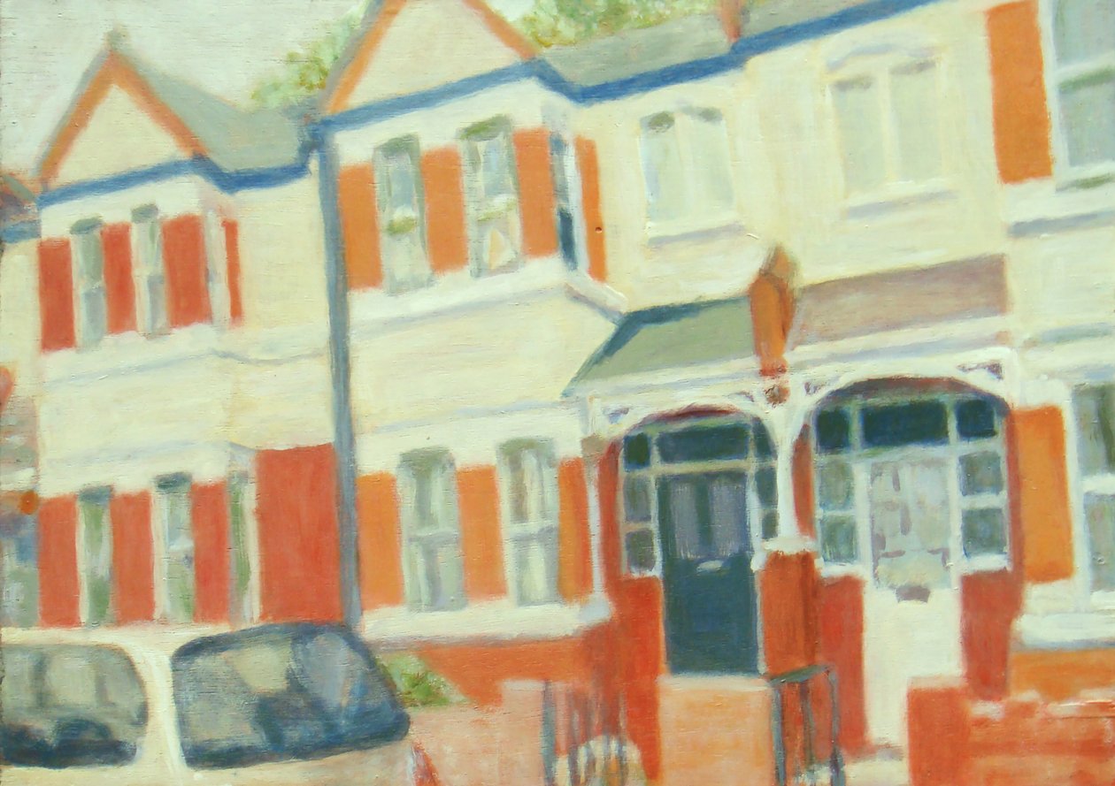 Un lugar para vivir 49, 2012 (óleo sobre contrachapado) de Trevor Burgess