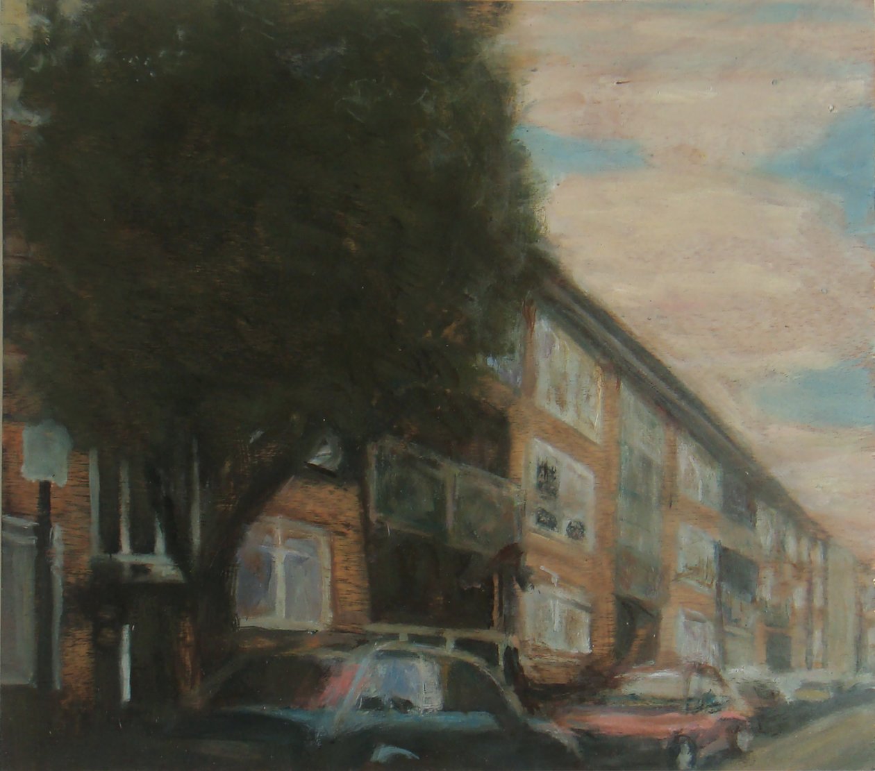 Un lugar para vivir 4, 2010 (óleo sobre contrachapado) de Trevor Burgess