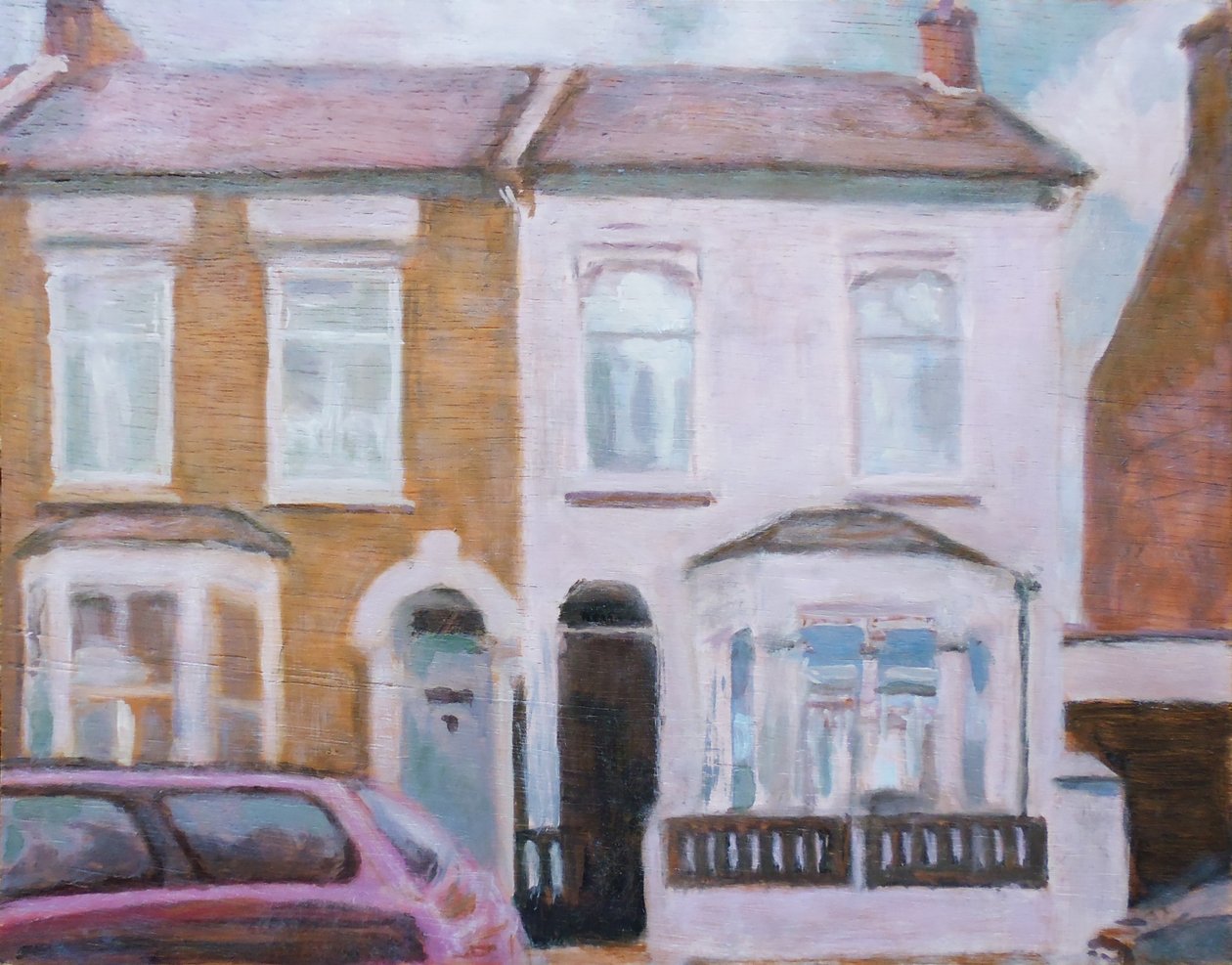 Un lugar para vivir 54, 2013 (óleo sobre contrachapado) de Trevor Burgess