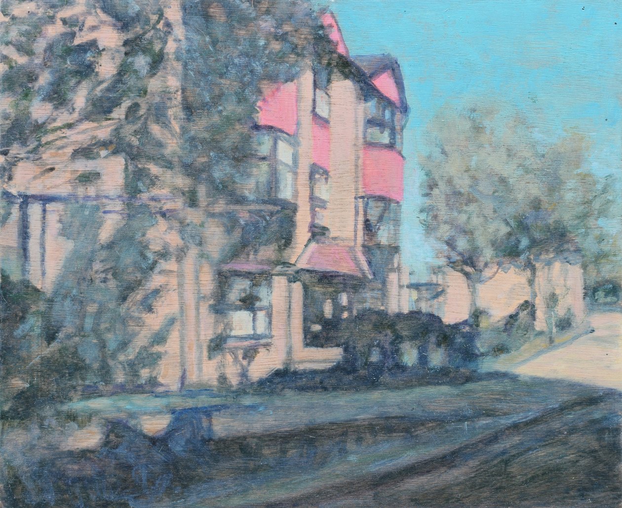 Un lugar para vivir 59, 2013 (óleo sobre contrachapado) de Trevor Burgess