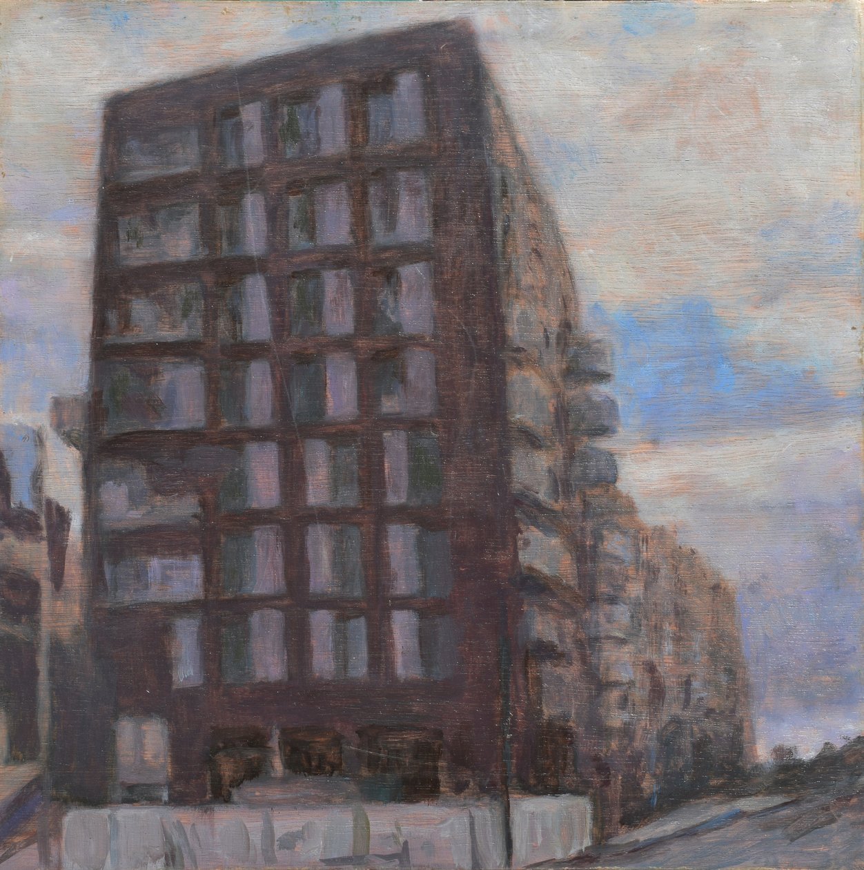 Un lugar para vivir 60, 2013 (óleo sobre contrachapado) de Trevor Burgess