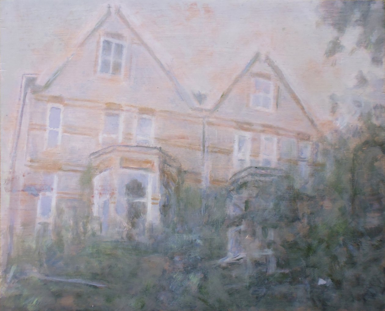 Un lugar para vivir 60, 2013 (óleo sobre contrachapado) de Trevor Burgess