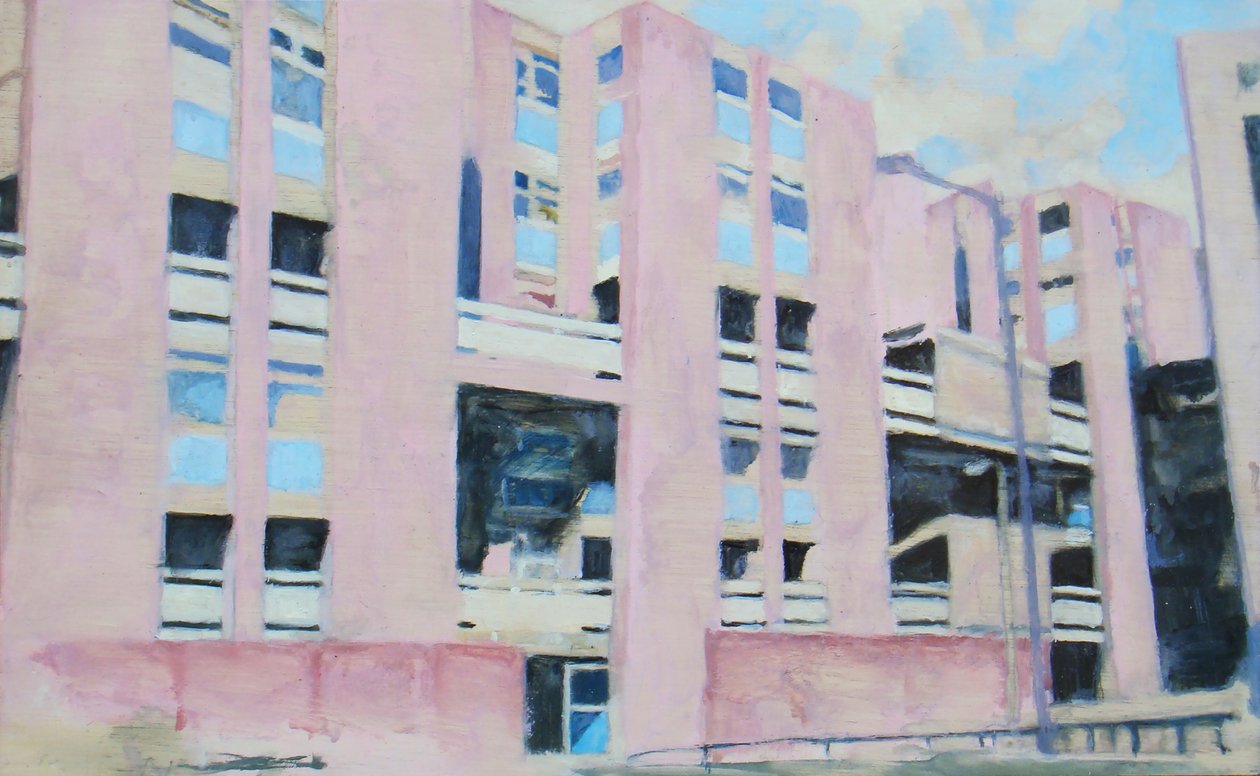 Un lugar para vivir 8, 2011 (óleo sobre contrachapado) de Trevor Burgess