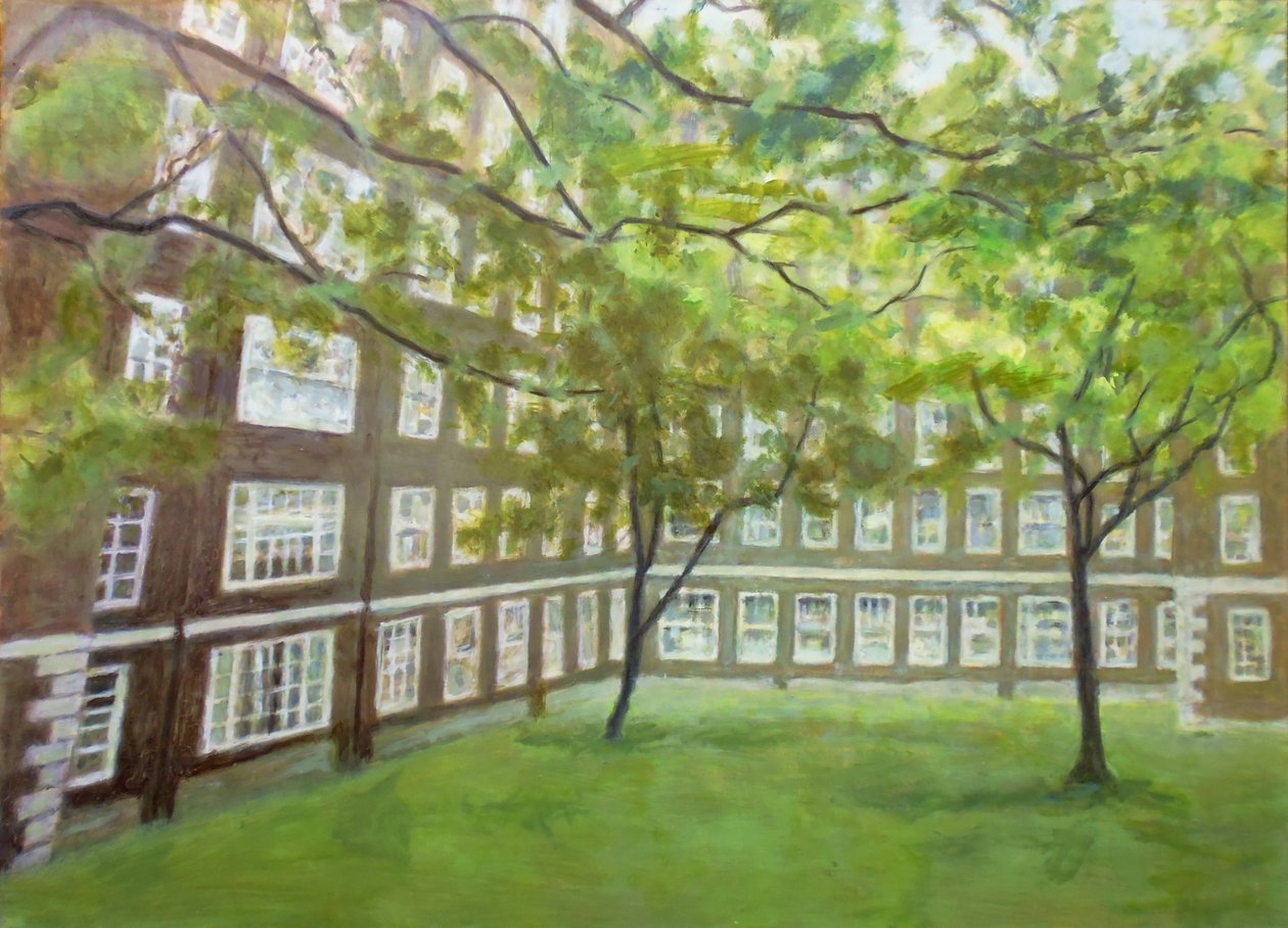 Un lugar para vivir L1, 2012 (óleo sobre contrachapado) de Trevor Burgess