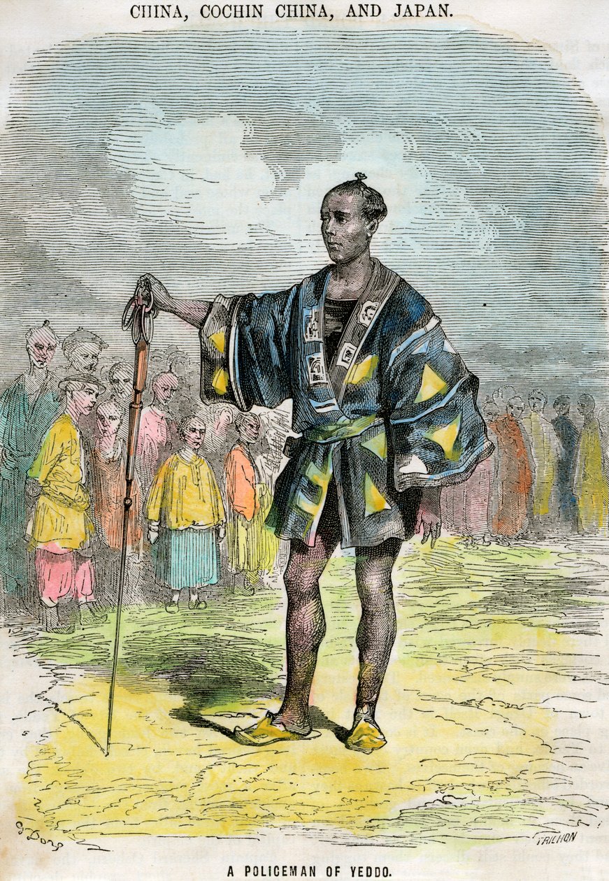 Un policía de Yeddo Edo, Japón, c. 1880 de Trichon
