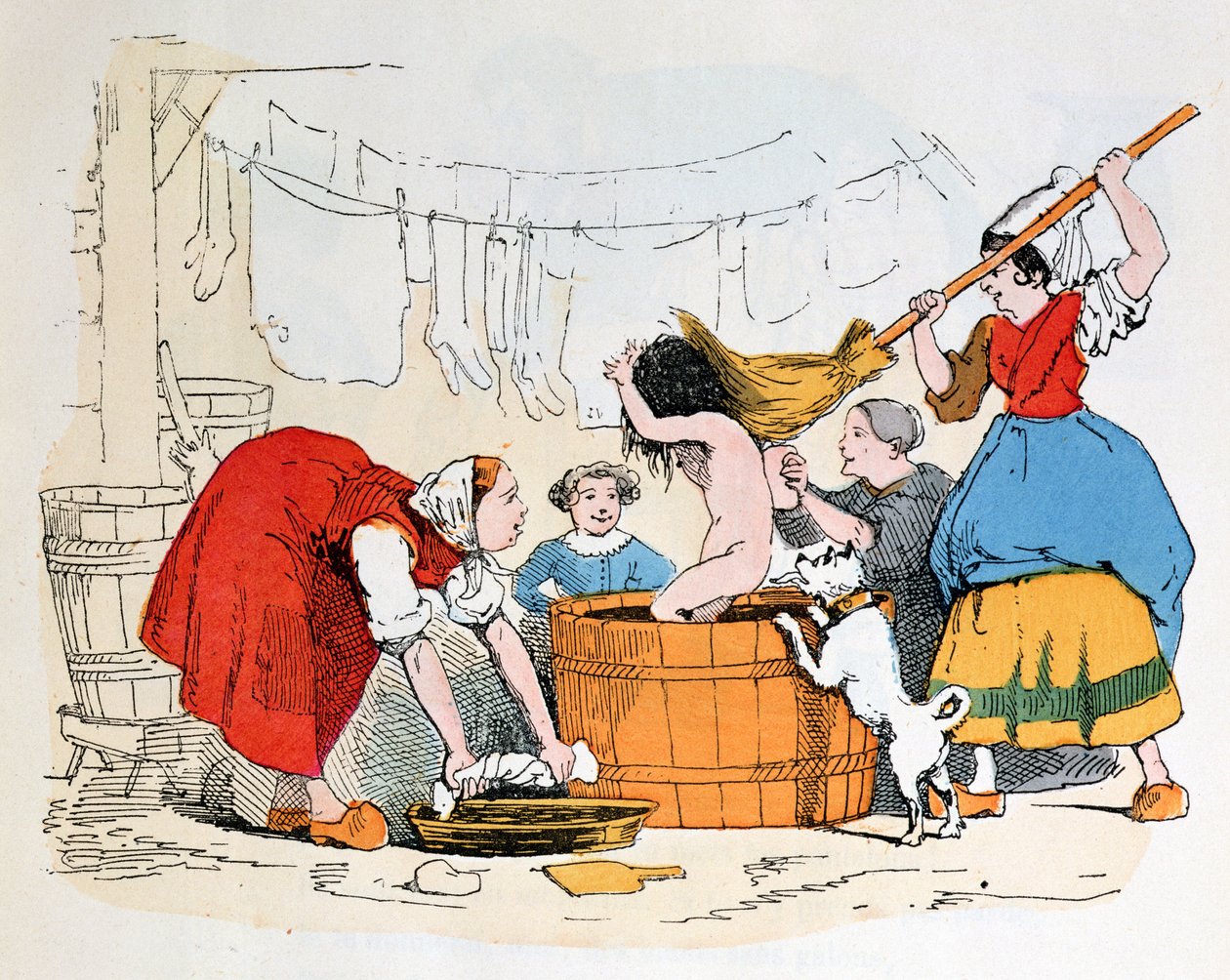 El baño obligatorio, ilustración para 