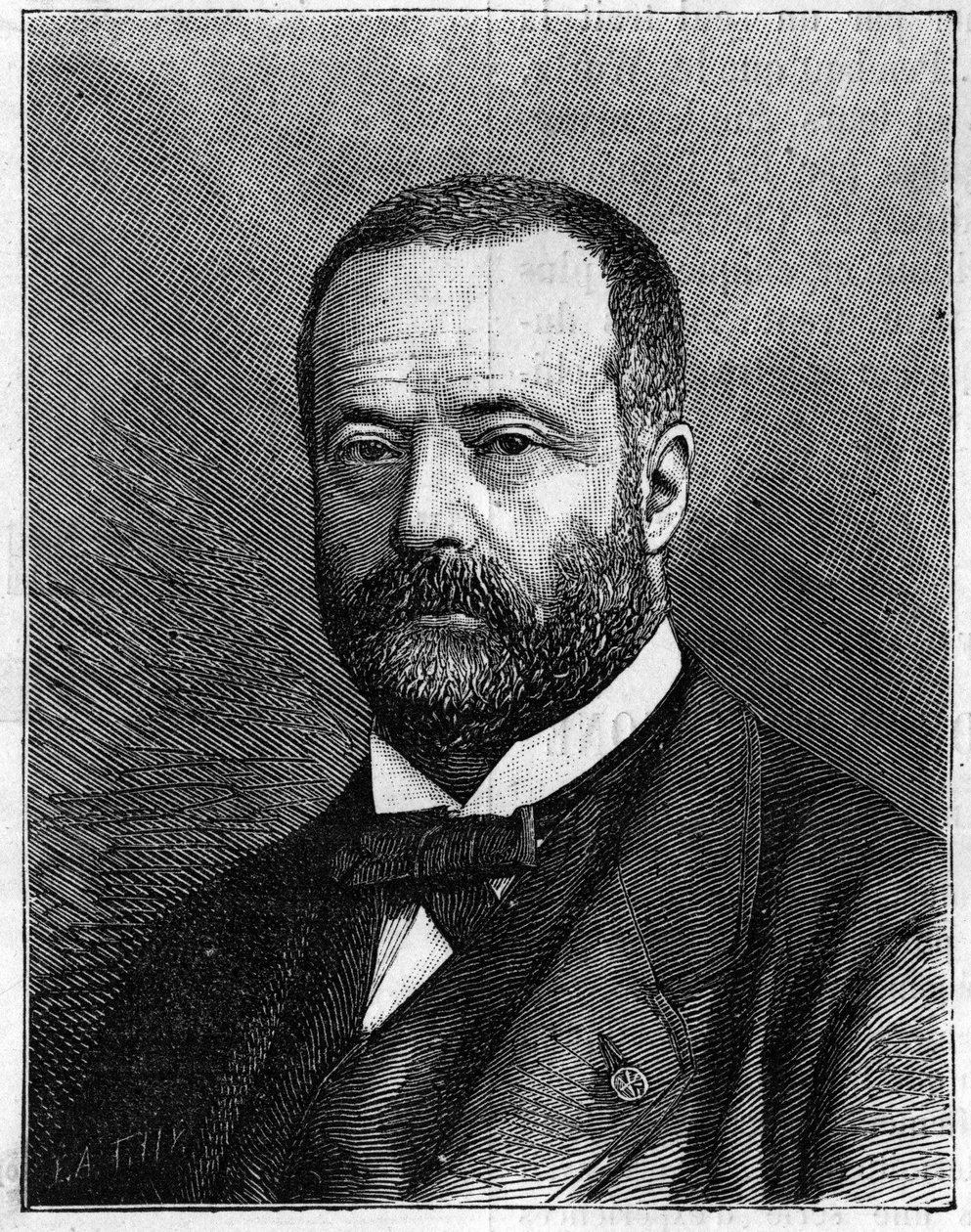 Retrato de Henri Sainte Claire (Sainte-Claire) Deville (1818-1881), químico francés. (De una fotografía de Mr. Truchelut). Grabado en “La Nature: revue des sciences et de leurs aplicaciones aux arts et a l