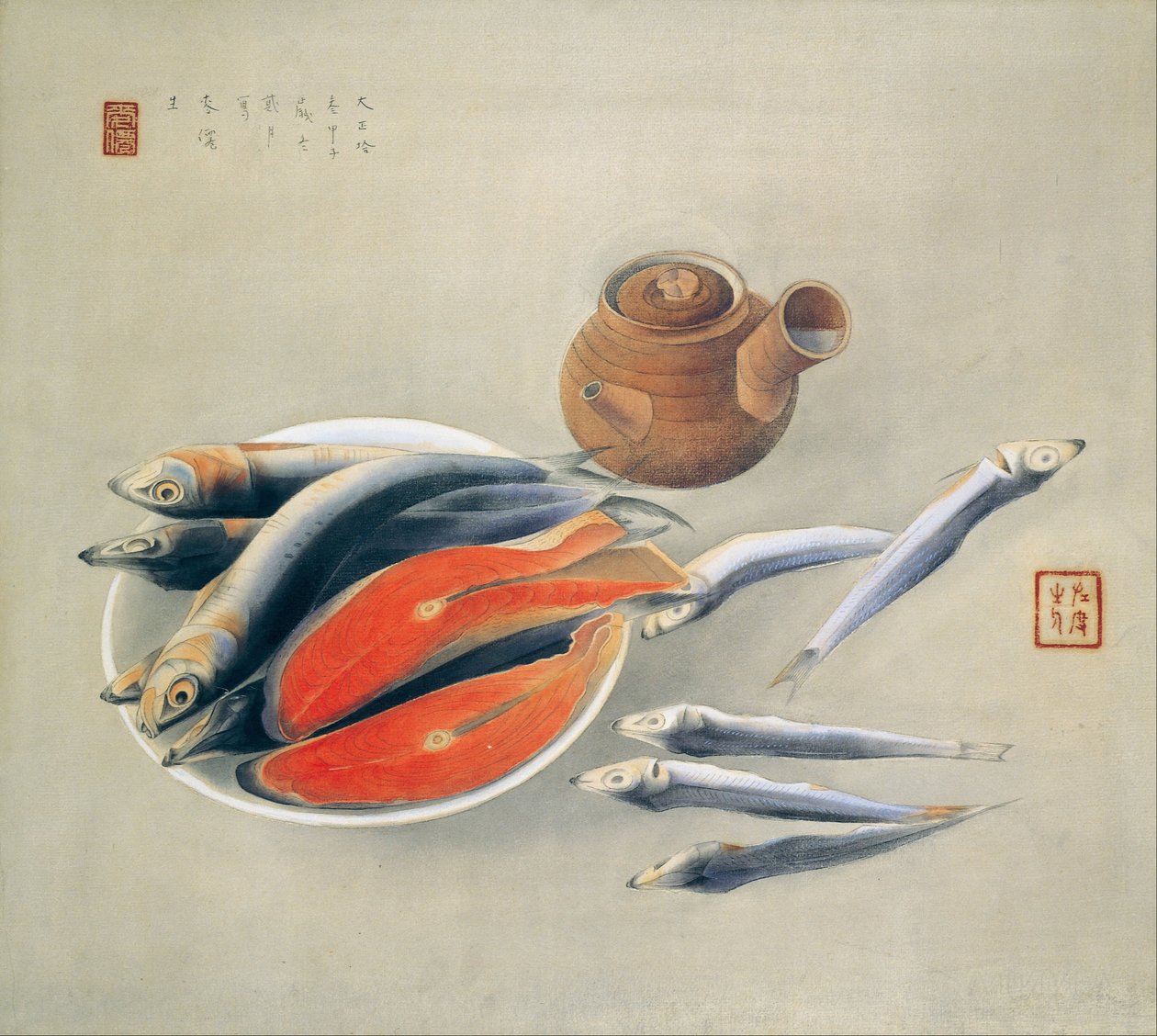 Naturaleza muerta de Tsuchida Bakusen