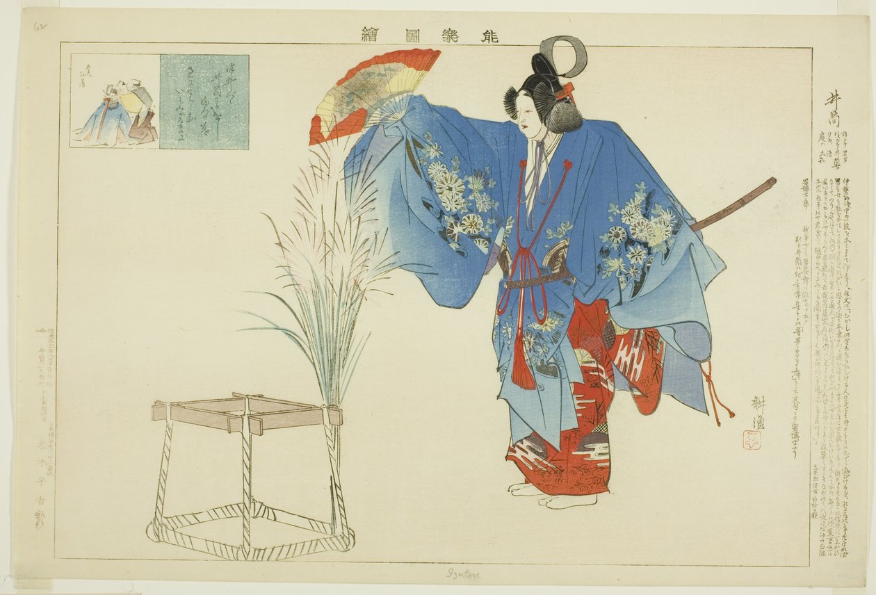 Izutsu, de la serie "Imágenes de Actuaciones No (Nogaku Zue)" de Tsukioka Kogyo