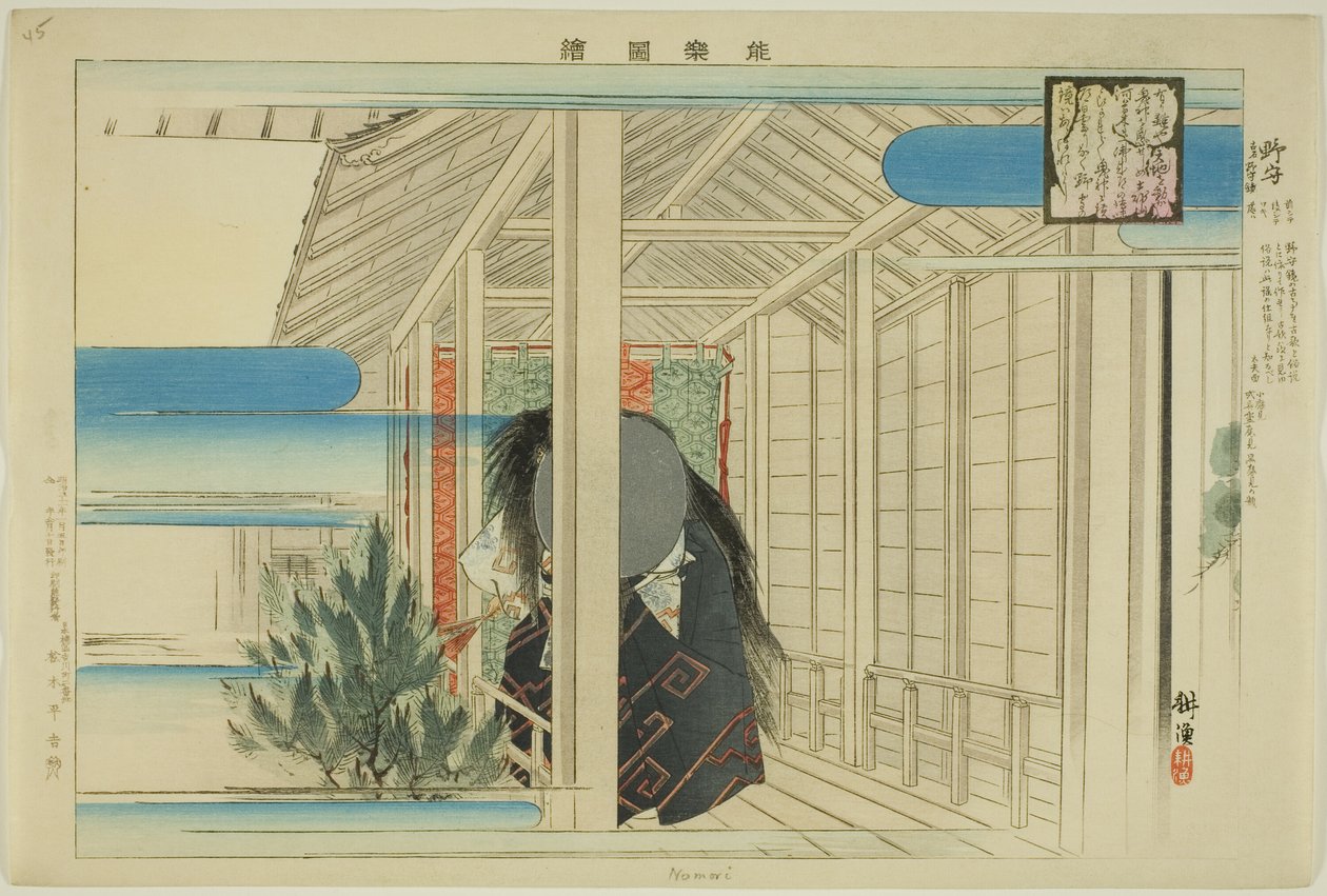 Nomori, de la serie "Imágenes de Actuaciones No (Nogaku Zue)" de Tsukioka Kogyo