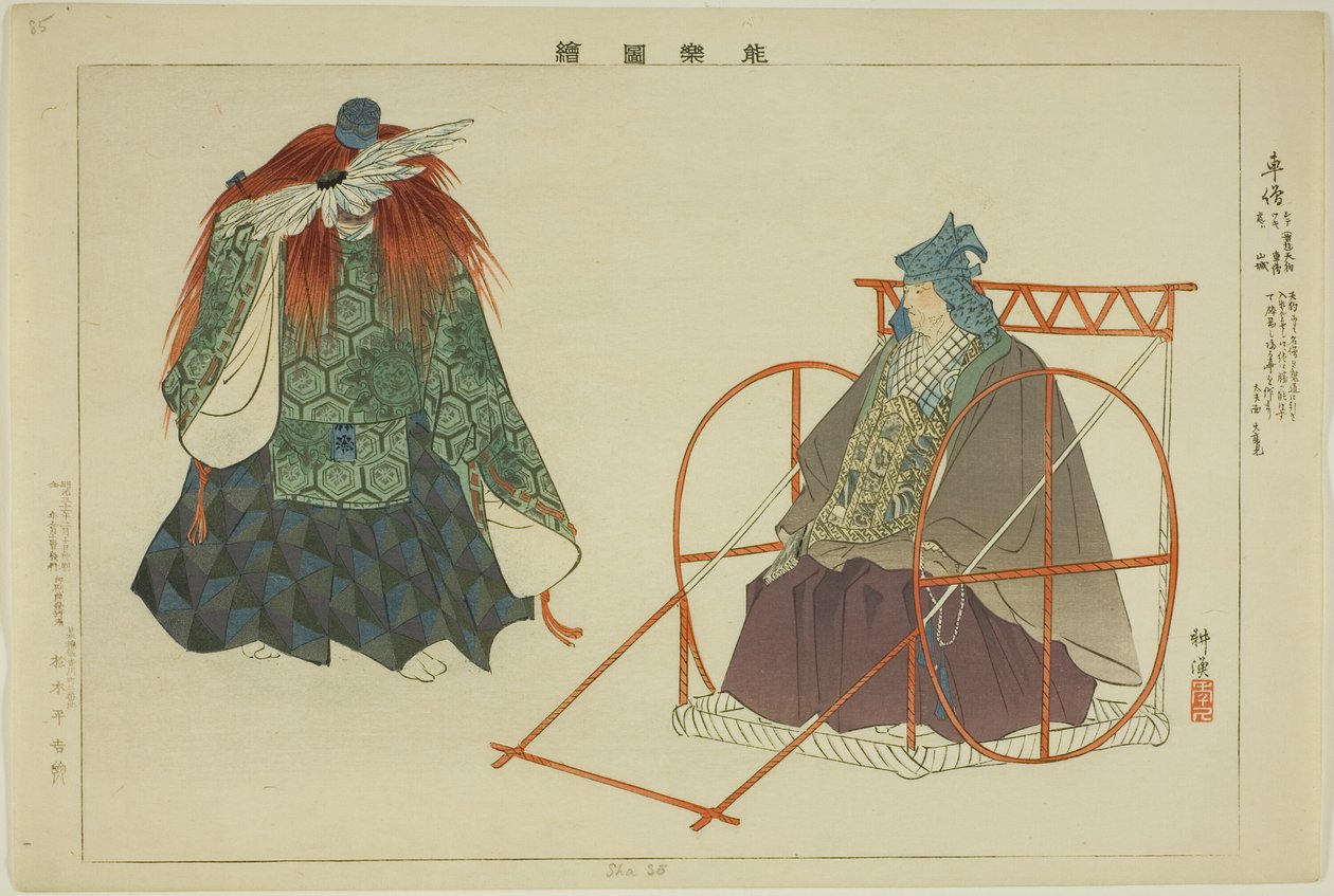 Shaso, de la serie "Imágenes de actuaciones de No (Nogaku Zue)" de Tsukioka Kogyo