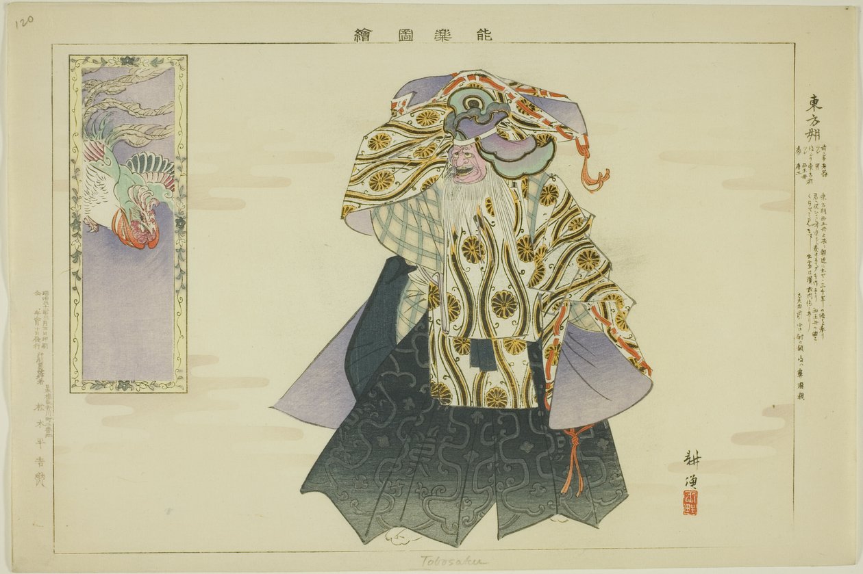 To-bo-saku, de la serie "Imágenes de actuaciones de No (Nogaku Zue)" de Tsukioka Kogyo