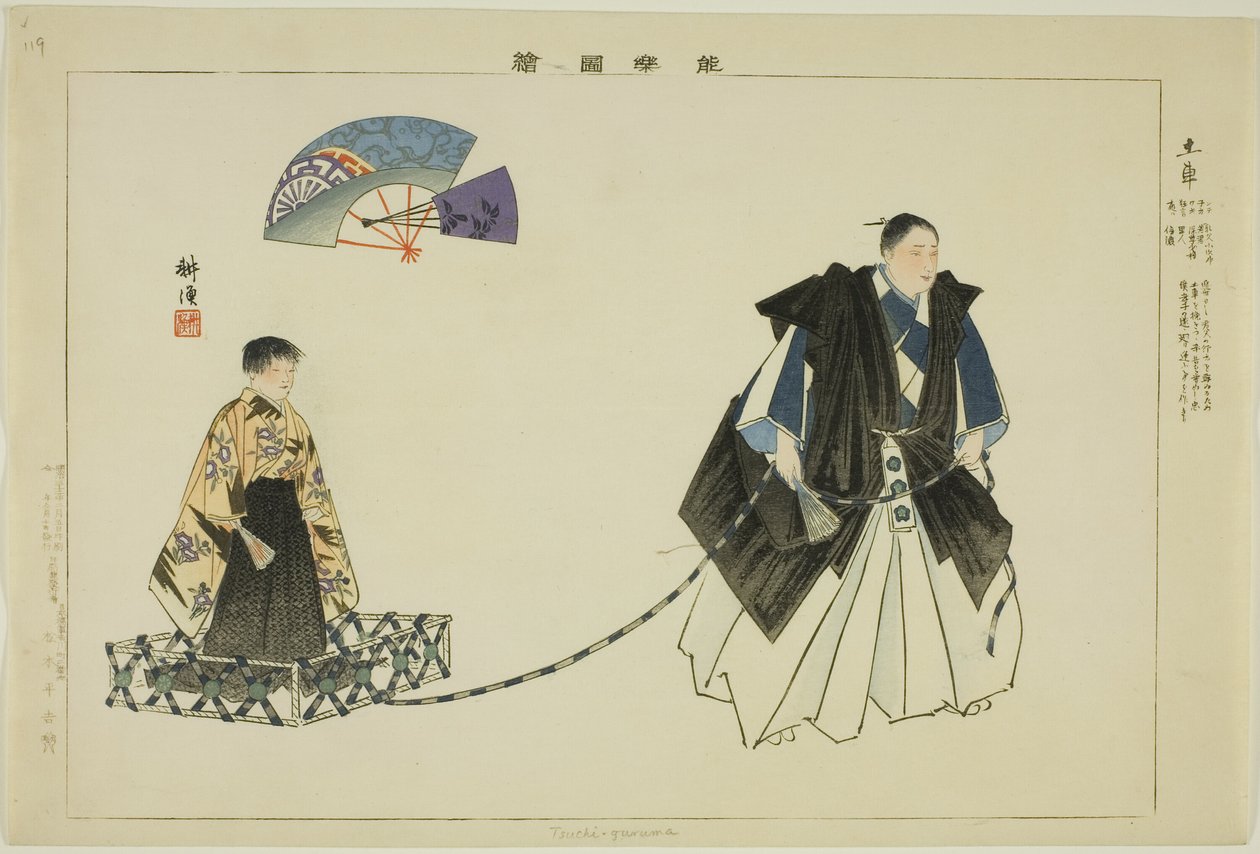 Tsuchi-guruma, de la serie "Imágenes de Actuaciones No" de Tsukioka Kogyo