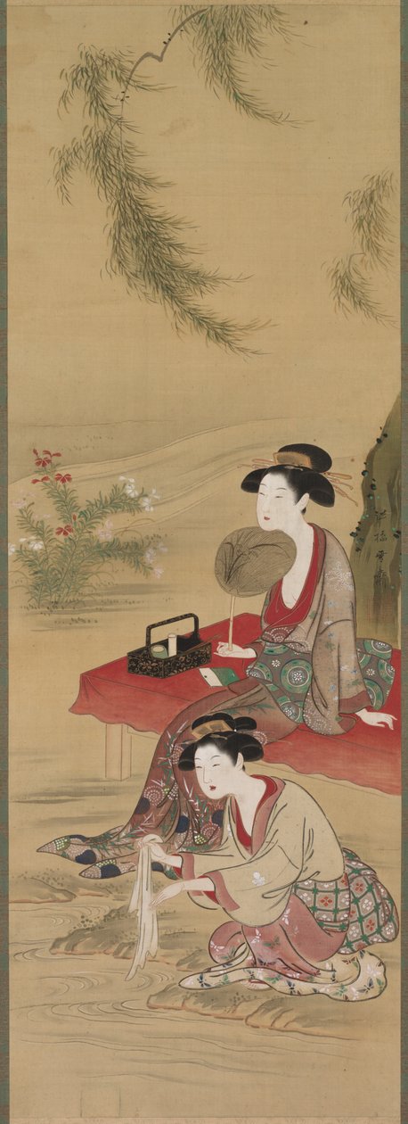 Bajo el sauce, después de 1778 de Tsukioka Sessai