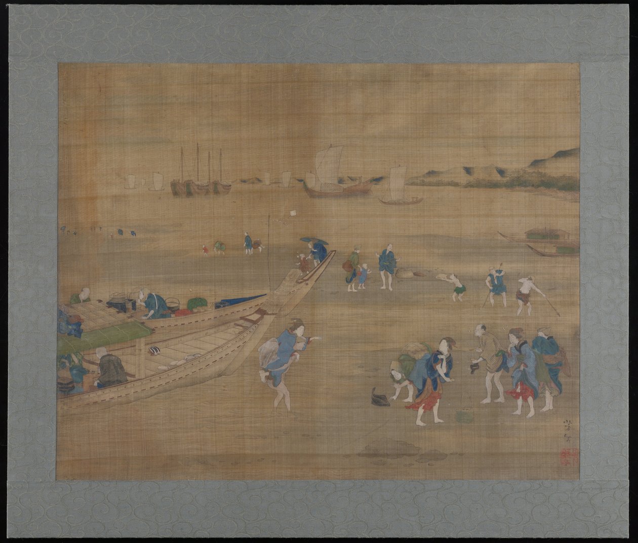 Recolección de almejas de Tsukioka Yoshitoshi