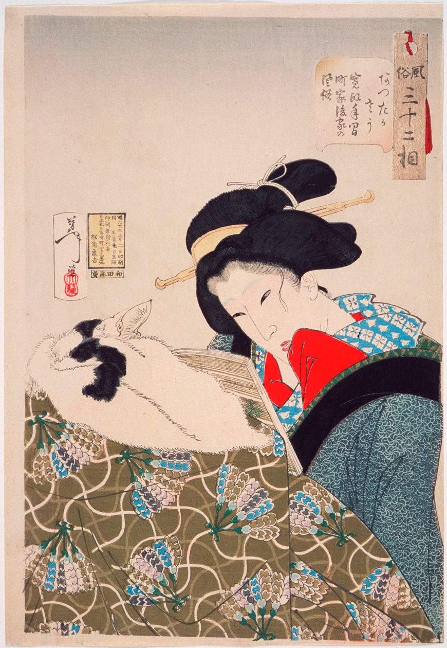 Cálida: una viuda urbana del período Kansei (1789-1800) de Tsukioka Yoshitoshi