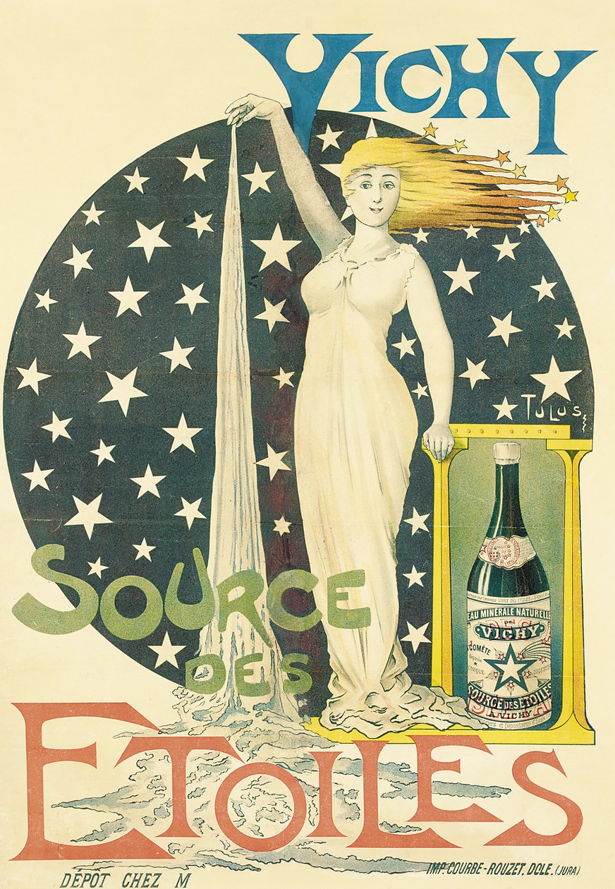 Vichy, Source des Etoiles, c.1900 (litografía en color) de Tulus Tulus