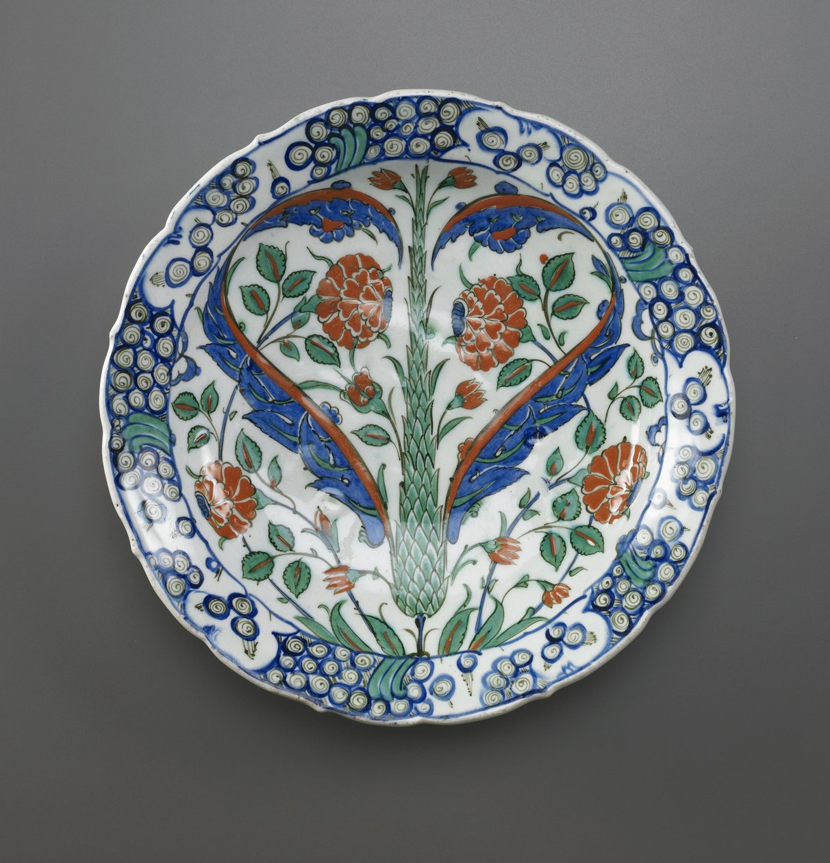 Plato, Iznik, dinastía Otomana, 1570-75 de Turkish School