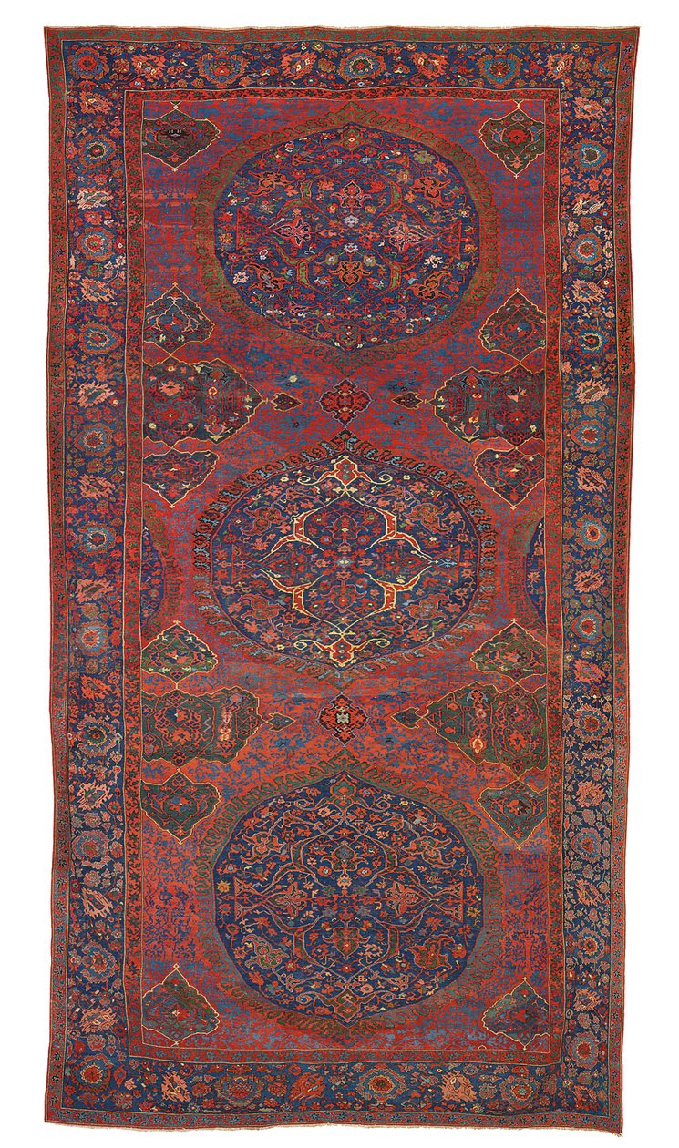 Gran alfombra Ushak de triple medallón, Anatolia Occidental, principios del siglo XVII de Turkish School